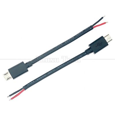 주문 DIY 중류 20AWG 5V 5A 전원 충전 맨 케이블 끝 마이크로 USB 전원 피그테일 케이블 라즈베리 파이 online manufacture