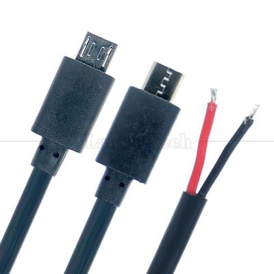 주문 중류 20AWG 5A 맨 케이블 오픈 수리 라즈베리 파이 센서용 마이크로 USB 피그테일 케이블 online manufacture