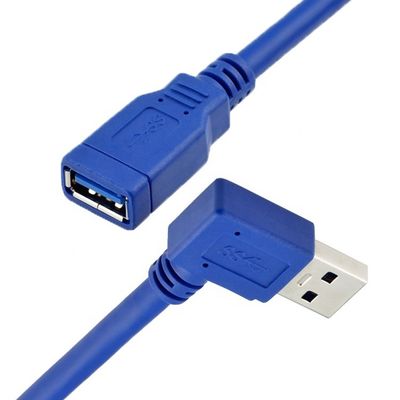 주문 고속 5Gbps 1m 90도 오른쪽 각 USB 3.0 타입 A 남성에서 여성 USB 3.0 확장 케이블 online manufacture