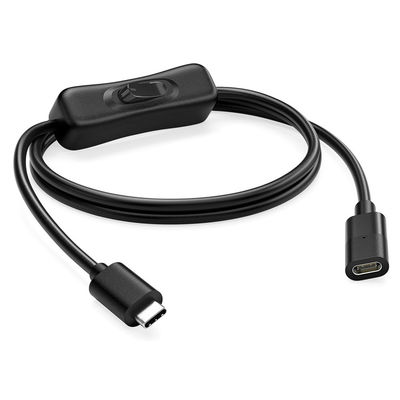 남성에서 여성 USB 타입 C에서 C로 전환 라즈베리 파이 LED 램프 전화용 데이터 충전 확장 케이블