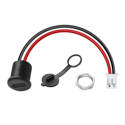 IP67 IP68 방수 캡 USB 타입 C 여성 소켓 잭 2 핀 PH 2.0 XH 2.54 SH1.0 VH ZH MX 커넥터 케이블
