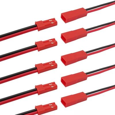 22AWG 남성 여성 JST SYP 2 PIN 연결 케이블 라이트 레드 램프 스트립 RC 장난감 헬리콥터