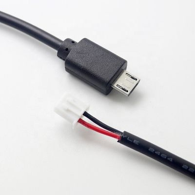 커스텀 10cm 30cm 0.5m 1m 마이크로 B 5P에서 2P JST XH 2.54mm 커넥터 와이어 케이블