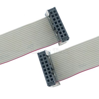 여성에서 여성 16 PIN 1.27mm Pitch IDC 2.54mm 커넥터 GPIO 회색 평면 리본 와이어 케이블 하드 드라이브 CD 라즈베리 파이