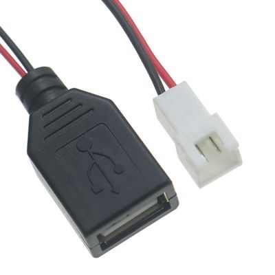 USB 타입 A 여성으로 JST XH 2.54 피치 2 핀 여성 소켓 케이블