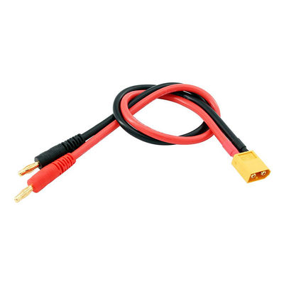 14AWG XT60 남성 플러그 4mm 바나나 커넥터 케이블 RC 리포 배터리 충전 FPV 드론
