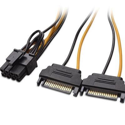 스플리터 8 핀 PCIe 익스프레스 남성으로 듀얼 15 핀 Sata 전원 어댑터 ATX 케이블