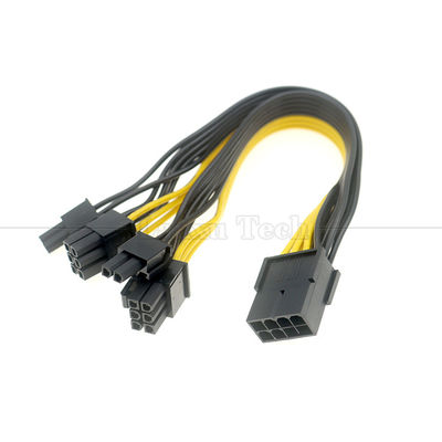 PCIe 8 핀 남성에서 듀얼 8 핀 여성 PCI 익스프레스 그래픽 비디오 카드 GPU 스플리터 전원 어댑터 케이블