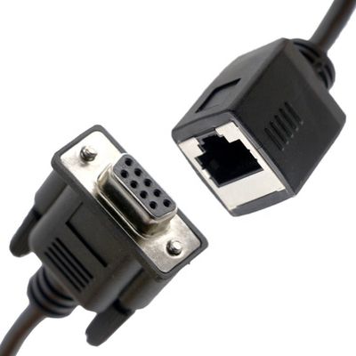 DB9 여성 RS232 시리즈로 RJ45 여성 소켓 케이블