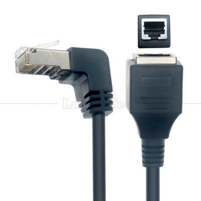OEM STP UTP 90도 오른쪽 각 RJ45 8P8C 남성에서 RJ45 여성 소켓 Cat5e 이더넷 케이블