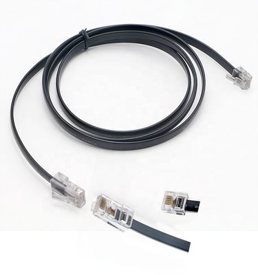 커스텀 블랙 RJ45 8P8C에서 DSL RJ11 6P4C 전화 모?? Wan 케이블
