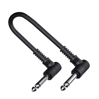 15cm 90도 각 1/4 TS 잭 전기 악기 기타 패치 케이블