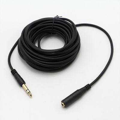 OEM 3M 금 6.35mm 잭 1/4 인치 TRS 남성에서 1/4 인치 TRS 여성 오디오 패치 잭 스테레오 케이블