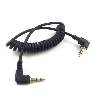 OEM 코일 1m 남성에서 남성 90도 오른쪽 각 3.5mm TRS 스테레오 오디오 잭 케이블