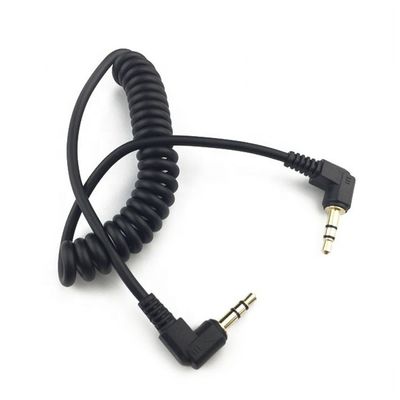 롤링 스프링 남성에서 남성 90도 오른쪽 각 3.5mm 잭에서 3.5mm 잭 TRS 스테레오 오디오 케이블