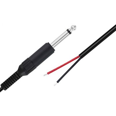 6.35mm 1/4 인치 TS 2 Ploes 잭 모노 남성 오디오 플러그 맨 와이어 마이크에 대한 오픈 엔드 케이블