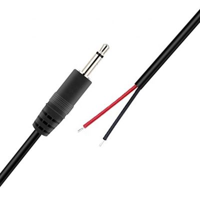 사용자 지정 2 폴 TS 3.5mm 스테레오 오디오 모노 잭 남성 플러그로 벗겨진 피그테일 틴 된 맨 와이어 끝 케이블