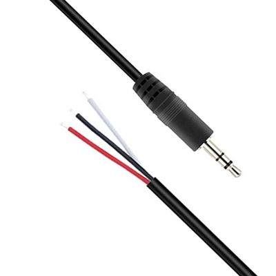 사용자 지정 3 폴 3.5mm 스테레오 오디오 잭에 스트리프 된 피그테일 틴 된 맨 와이어 끝 케이블