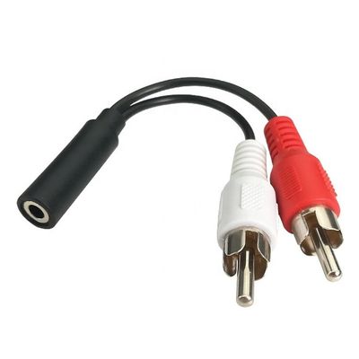 스플리터 여성 3.5mm Aux 오디오 잭 2 RCA 남성 AV 케이블을 스피커