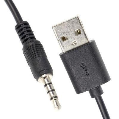 사용자 정의 3ft 3.5mm 남성 Aux 오디오 잭 USB 2.0 남성 데이터 충전 케이블 자동차 스피커