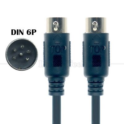고품질 쉴드 남성에서 남성 MIDI 6 PIN DIN 오디오 키보드 마이크 기타용 시리즈 확장 케이블