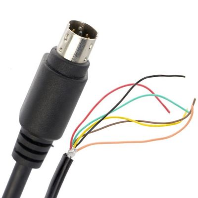커스터마이징 6 7 8 PIN MINI DIN로 피그테일 오픈 틴 와이어 케이블