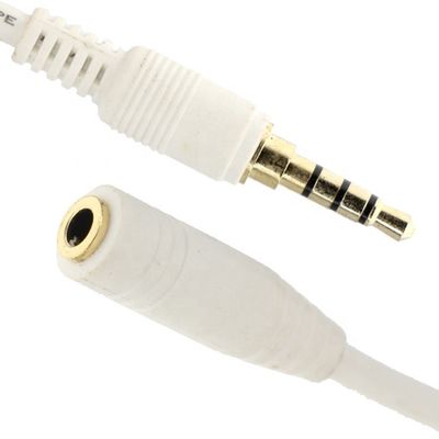 1m 2m 3m 3.5mm 4 폴 TRRS 남성 잭에서 3.5mm TRRS 여성 스테레오 Aux 오디오 확장 케이블
