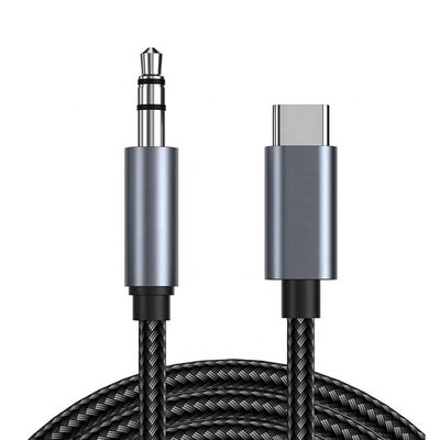 DAC USB 타입 C에서 3.5mm 오디오 잭 남성 케이블 AUX 헤드폰 덩글 어댑터