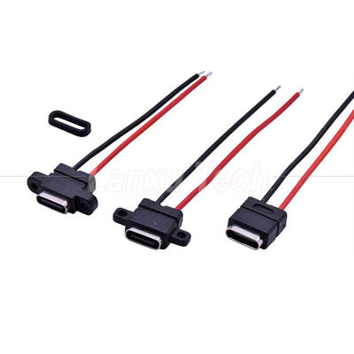 물 막성 USB 타입 C 용접자 노트북 프린터용 여성 잭 소켓 와이어 케이블
