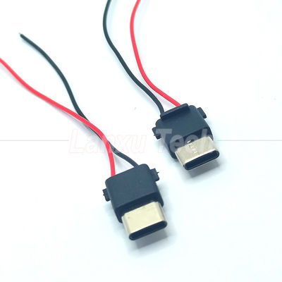 전화 전원 은행용 USB 타입 C 2 핀 남성 플러그 커넥터 케이블