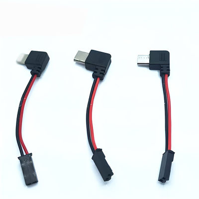 90도 오른쪽 각 USB 8 핀 마이크로 타입 C에서 JST SYP 커넥터 케이블 오토바이 라이더 자석 휴대 전화 홀더