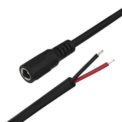 커스텀 DC 공급 입력 잭 2.1x5.5mm 남성 여성 소켓 배럴 커넥터 오픈 DC 피그테일 전력 케이블
