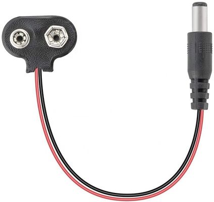9V 배터리 스냅 클립 커넥터 DC 남성 5.5mm/2.1mm 플러그 전력 케이블 배터리 소지
