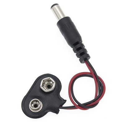 9V 배터리 스냅 클립 커넥터 DC 남성 5.5 2.1mm 잭 플러그 전원 케이블 배터리 홀더
