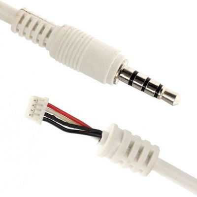 사용자 지정 흰색 3.5mm TRRS 오디오 DC 잭으로 JST 커넥터 2.0mm 2.54mm 피치 어셈블리 케이블