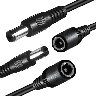 커스텀 1m 남성에서 여성 남성에서 남성 2.1x5.5mm DC 전원 확장 케이블
