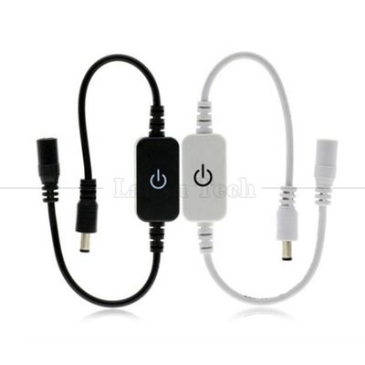 12v 24v 터치 컨트롤러 남성에서 여성 DC 5.5x2.1mm LED 스트립 라이트를 위한 디머 스위치