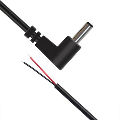 90도 오른쪽 각 DC 잭 5.5x2.1mm 5.5x2.5mm 1.35x3.5mm 오픈 와이어 엔드 피그테일 케이블