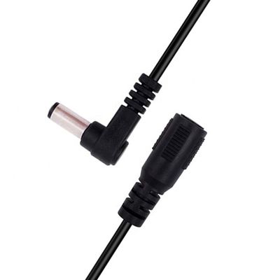 90도 각 남성에서 여성 커넥터 5.5x2.1mm 배럴 잭 DC 전원 확장 케이블