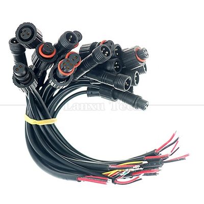 맞춤형 IP68 2pin 3 4 5 6 7 8 Pin 남성 여성 M12 커넥터 조립 확장 LED 방수 케이블