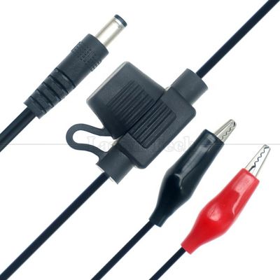 트레일 카메라용 12V DC 5.5X2.1mm에서 알리거터 클립 퓨즈 전원 케이블