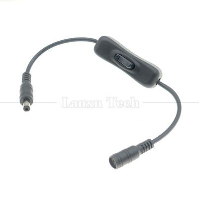 12V 24V 남성에서 여성 5.5x2.1mm DC 잭 켜고 끄는 304 스위치 케이블 LED 스트립 램프