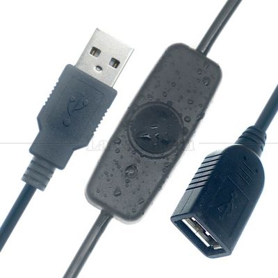 표시자 블루 라이트 방수 실리콘 커버 누르기 버튼 남성 여성 전원 스위치 ON OFF USB 확장 케이블