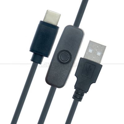 5V USB A 남성 C 타입 USB 스위치 라즈베리 파이 LED 스트립에 대한 전원 오프 케이블
