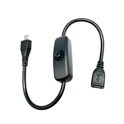 USB 마이크로 B 남성에서 여성 확장 버튼 501 스위치 케이블을 눌러