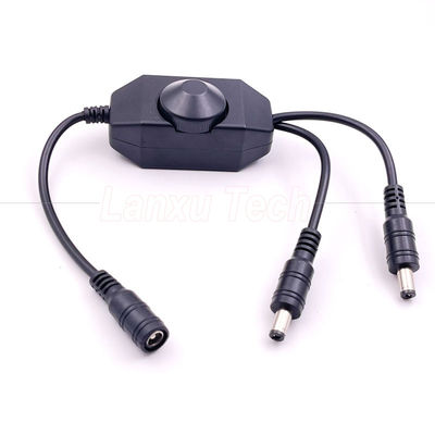 12v 1 여성으로 분할 2 남성 DC 전력 켜고 끄고 회전 스위치 컨트롤러 램프에 대한 LED 디머
