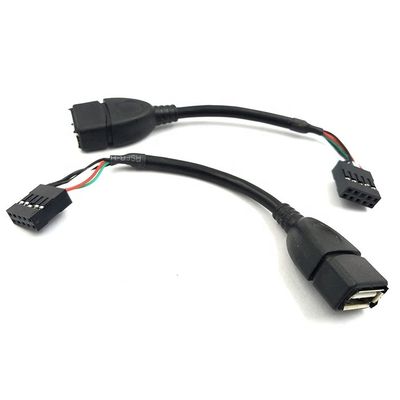 USB 타입 A 여성 9 핀 듀폰 여성 헤더 메인보드 어댑터 케이블