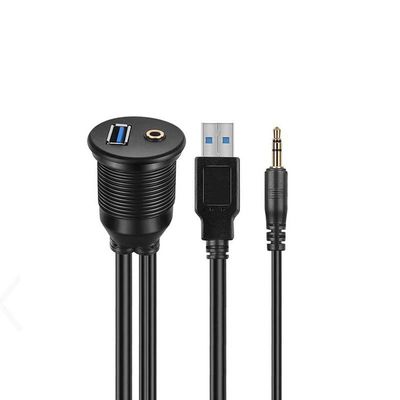 USB 3.0 AUX DC 3.5 남성부터 여성까지 방수 확장 케이블