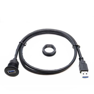 짧은 머리 USB 3.0 남자 여자 방수 확장 케이블 자동차 트럭 보트 오토바이 컴퓨터에 대한 플러시 마운트 패널