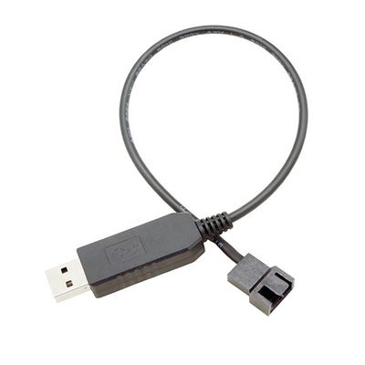 USB 5V에서 12V 전압 단계 3 핀 및 4 핀 PC 팬 전원 어댑터 케이블